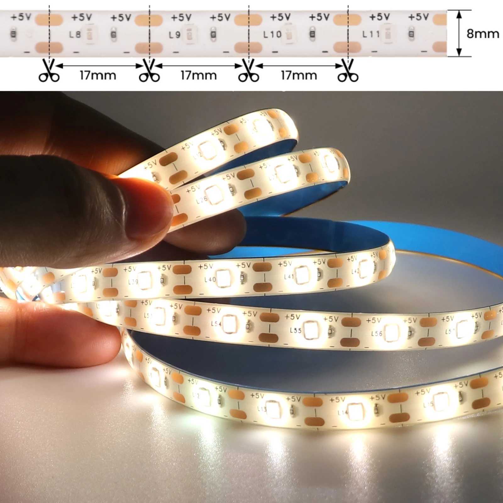 5V Solar LED Stripe Outdoor IP65 Waterproof String Lamp Garden Decoration Street Garland 8 Modes Fairy Lights W250701