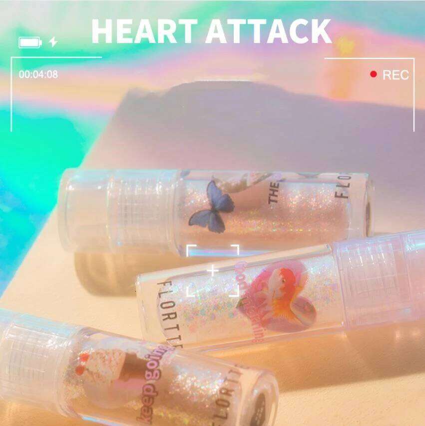 New Colors Flortte Heart Attack Liquid Eyeshadow Shimmer Glitter Sequins Shine Brighten Lying Silkworm Highlighter Eye Makeup X250702
