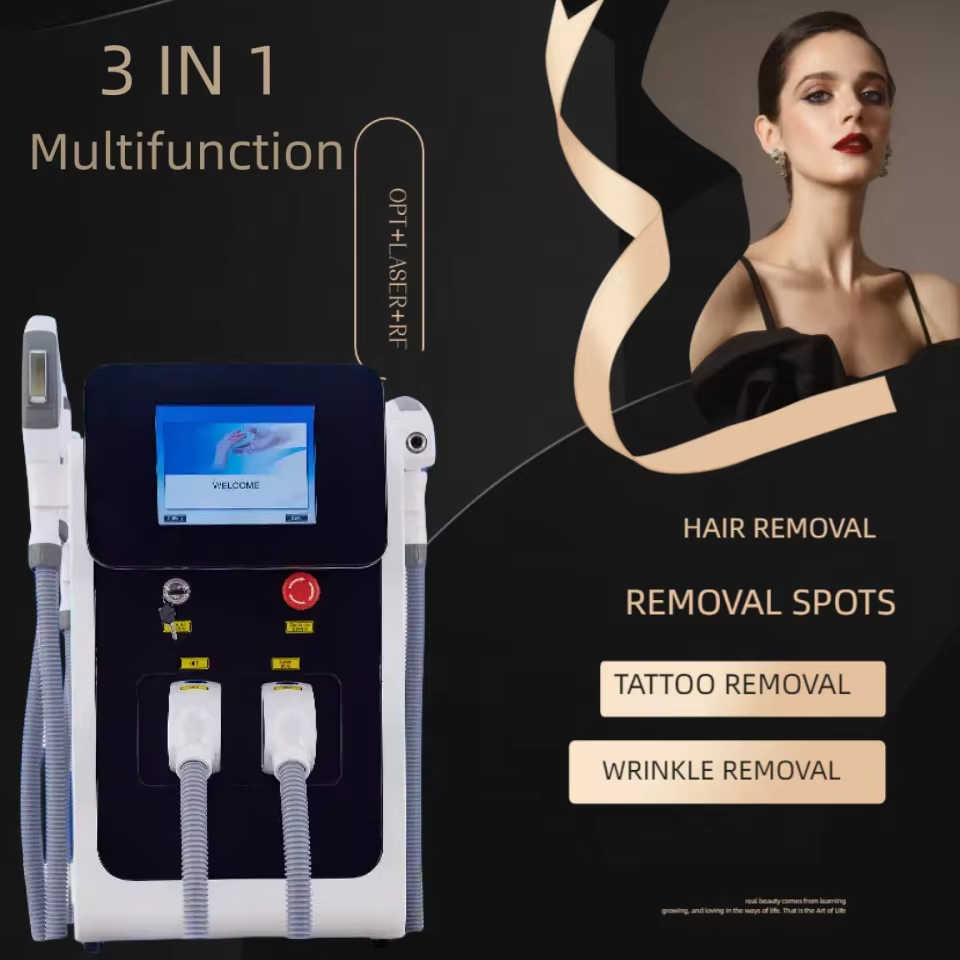3 IN 1 Diode Laser OPT IPL Hair Removal Machine Portable Picosecond Laser Remove Tattoo Professional Beauty Device