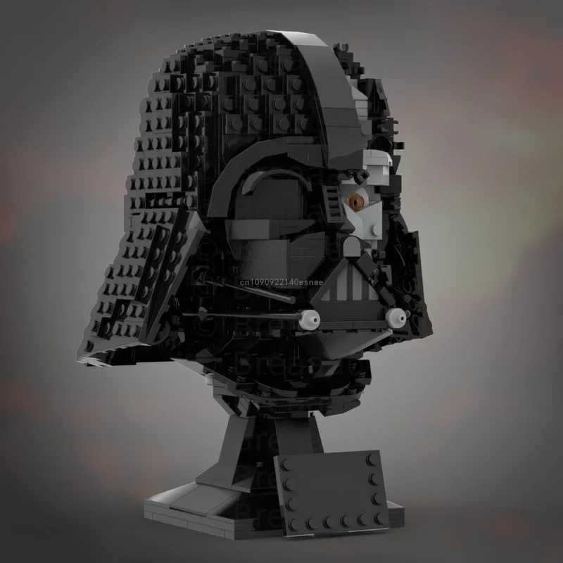 979pcs Star Battle Damaged Vader Helmets Model Building Blocks Bricks Education Assembly for Kids Christmas Gifts Moc-75304 toys Y250701