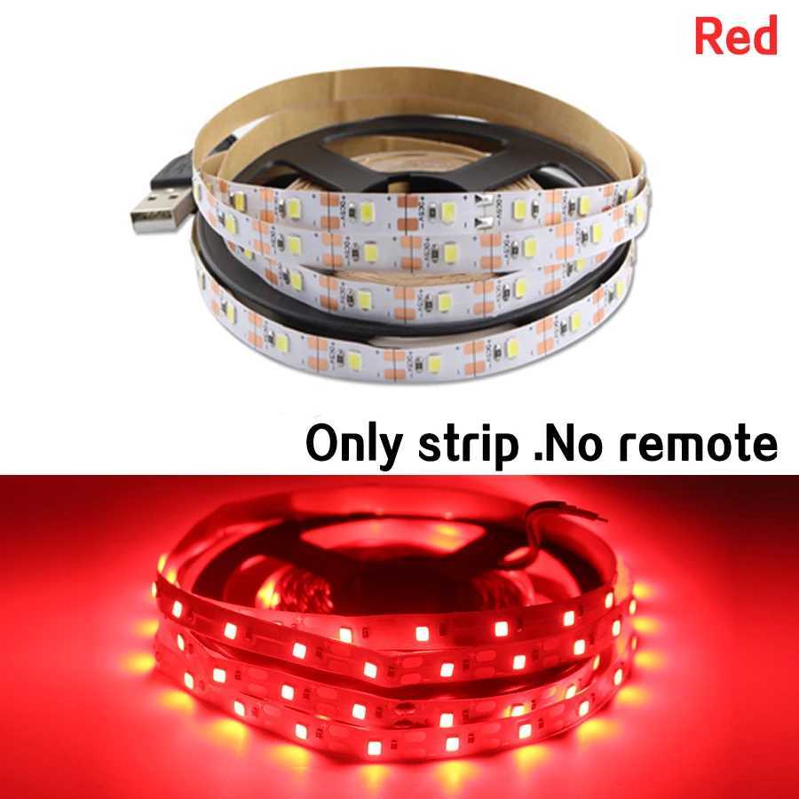 Red 5V USB Charging LED Strip Lights Tape for Smart TV Backlight for Gaming Room Decoration Home Bedroom Room Decor Lighting Lamp W250701