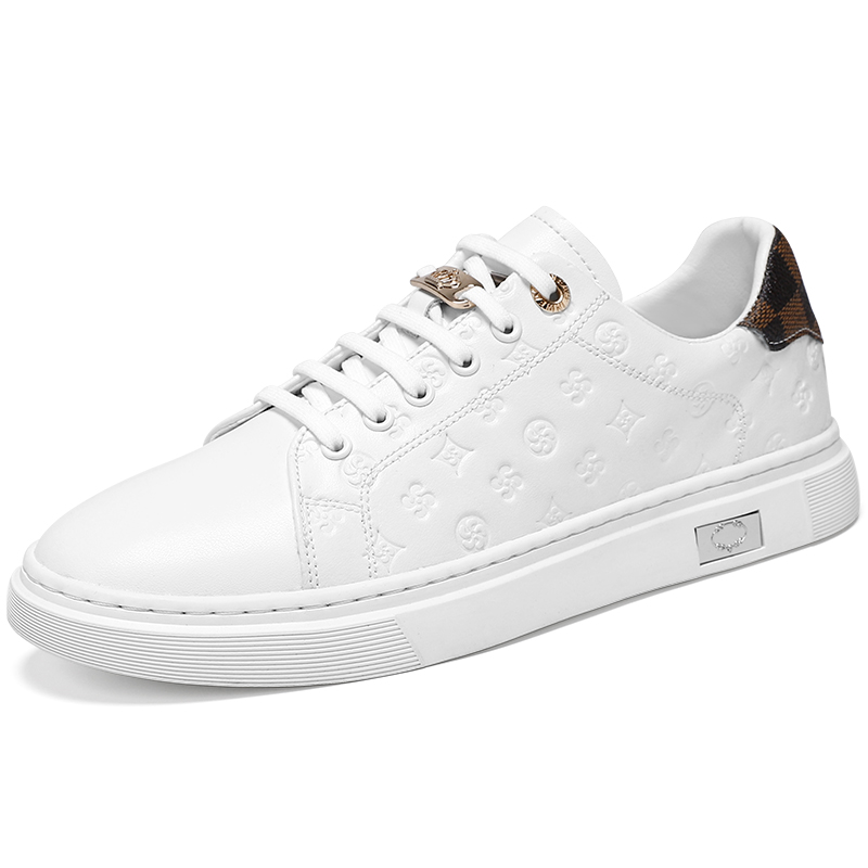 Men's breathable white shoes, men's summer casual board shoes, trendy shoes, men's hot items, one foot kick