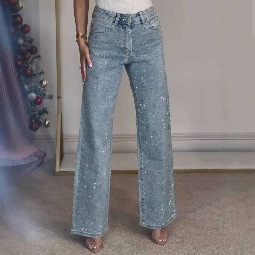 hoodie Wear Straight Jeans For Women Dias Pants Stretch High Waist Washed Distressed Pockets Vintage Denims Streetwear Female Trousers jacket