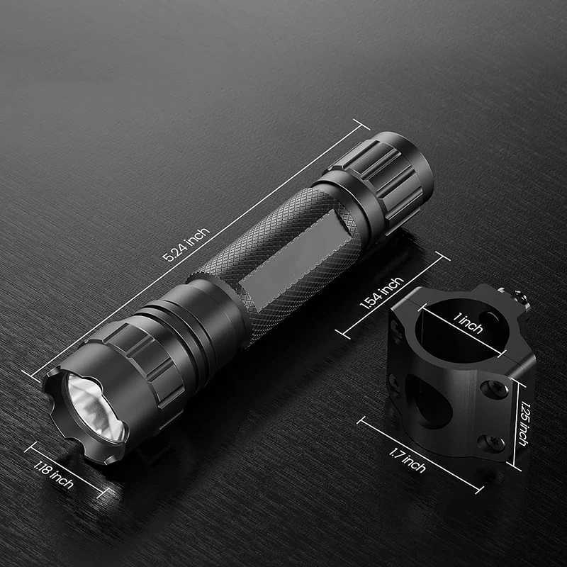 Mlok Tactical Flashlight 1200 Lumens LED Rifle Weapon Light with Low Profile M-System Flashlight Mount Pressure SwitchXJ250701