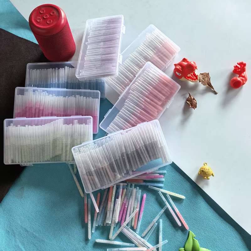 I-04 Crystal interdental brush i-type interdental brush ultra-fine soft fur interdental gap brush cleaning length 67mm compact and portable beauty too