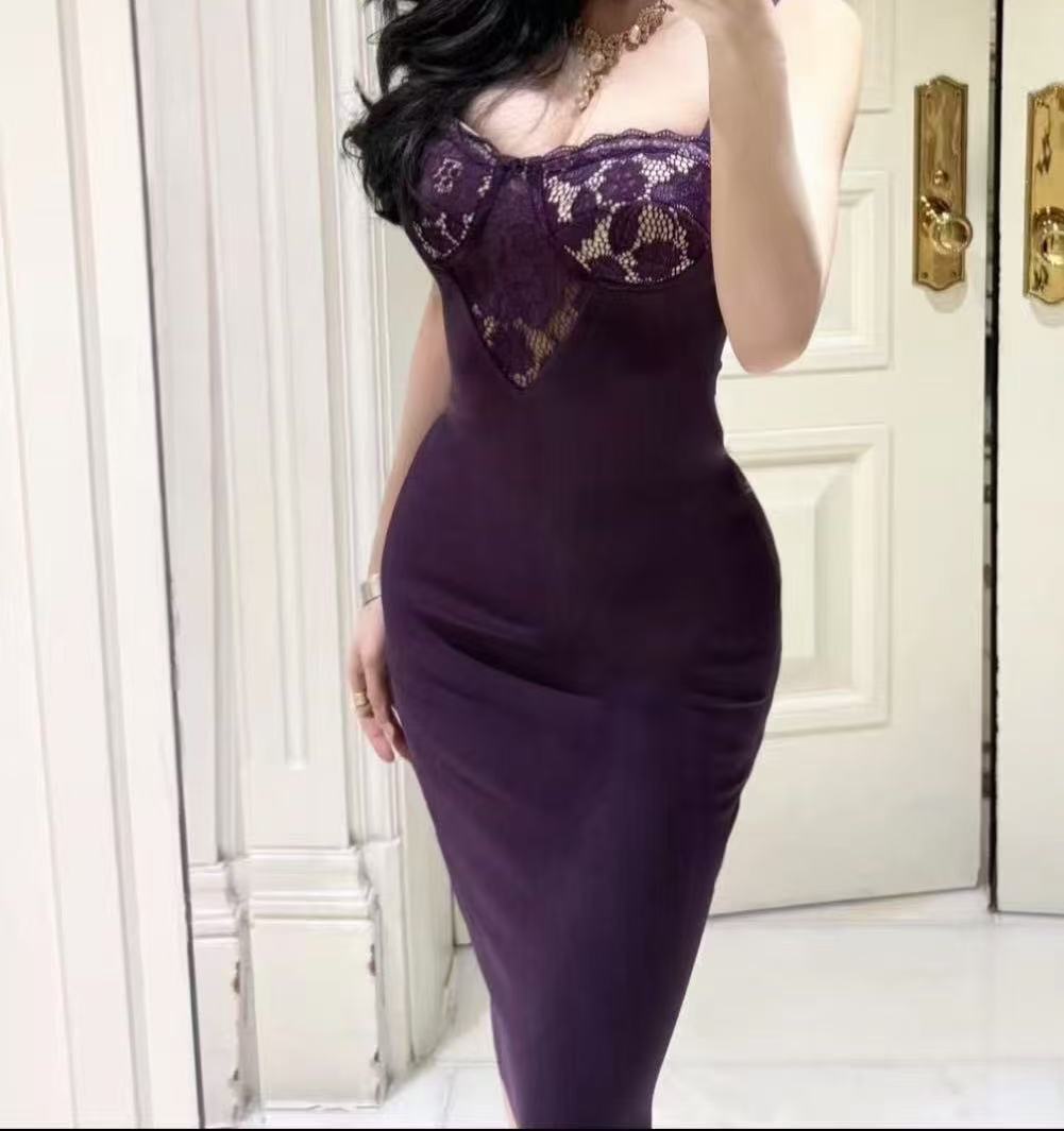 2025 Summer Fashion Sexy Embroidered Semi-transparent Export Women's Strapless Dress