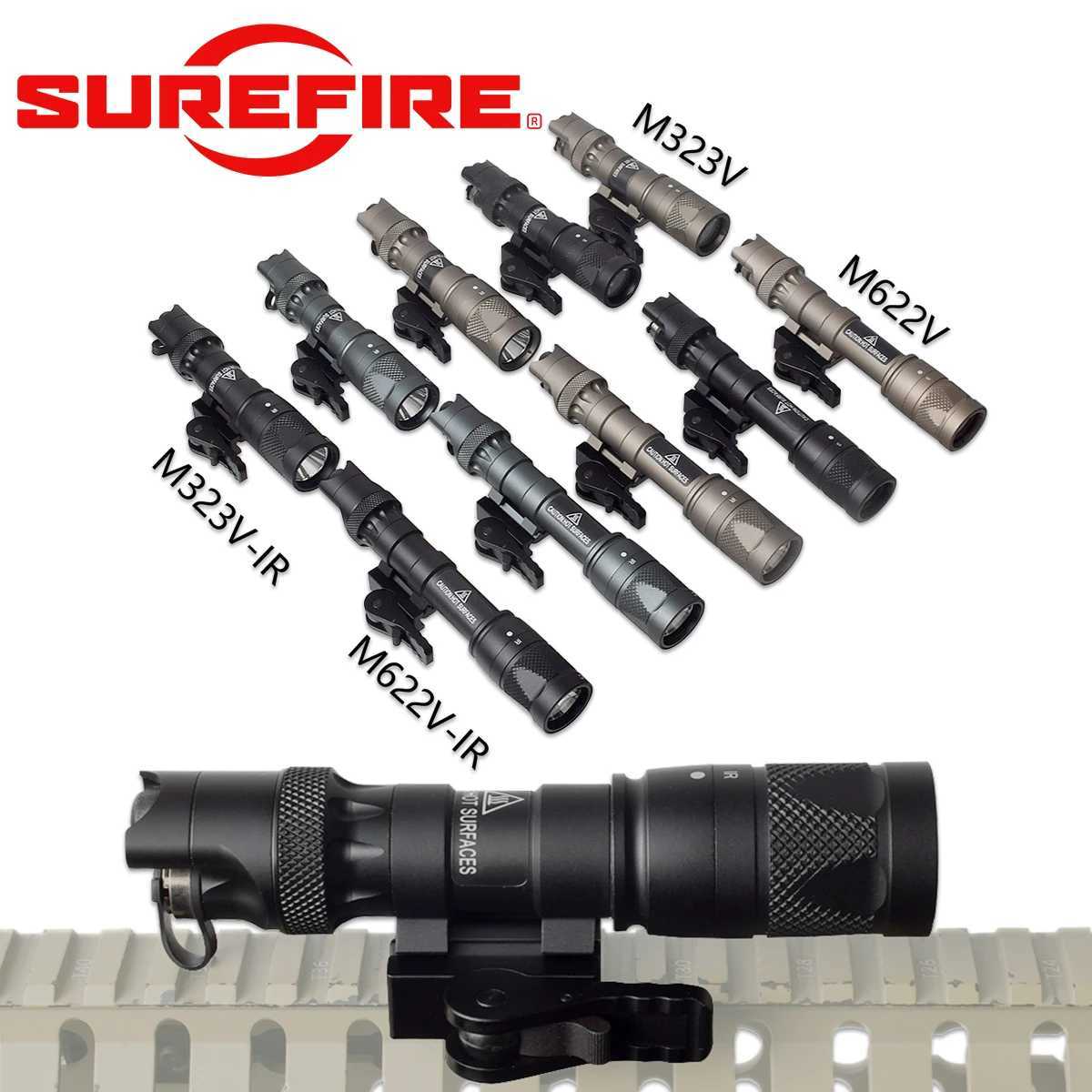 Upgrade Metal Surefire M300 M323V M622V Weapon Flashlight M323V-IR M622V-IR Airsoft Strobe LED Scout Light M600 Lanterna TorchXJ250701