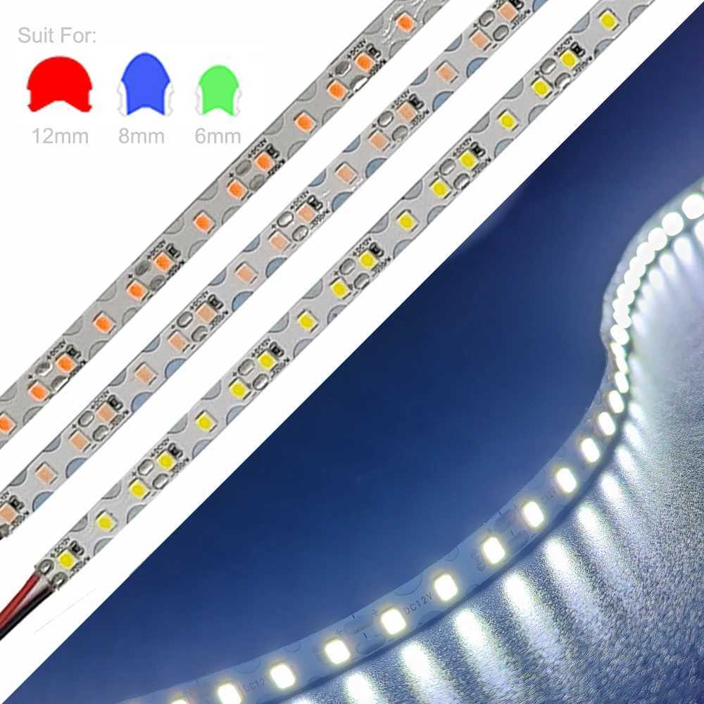 DC12V S Shape LED Strip 6mm Width Bendable 2835SMD 120LED/m Flexible Foldable String Light DIY Neon Sign Letter 12Color 1m-100m W250701