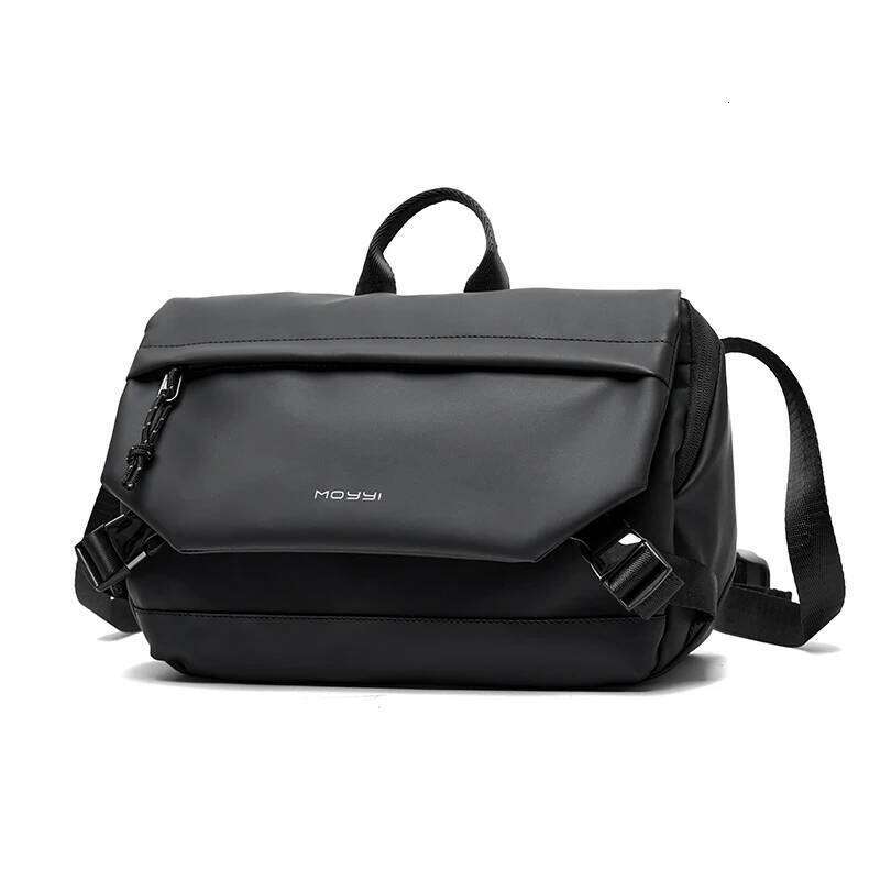MOYYI Men's Shoulder Men Flap Crossbody Bag Waterproof Nylon Messenger Bags with iPad Compartment Unisex For Traveling Work