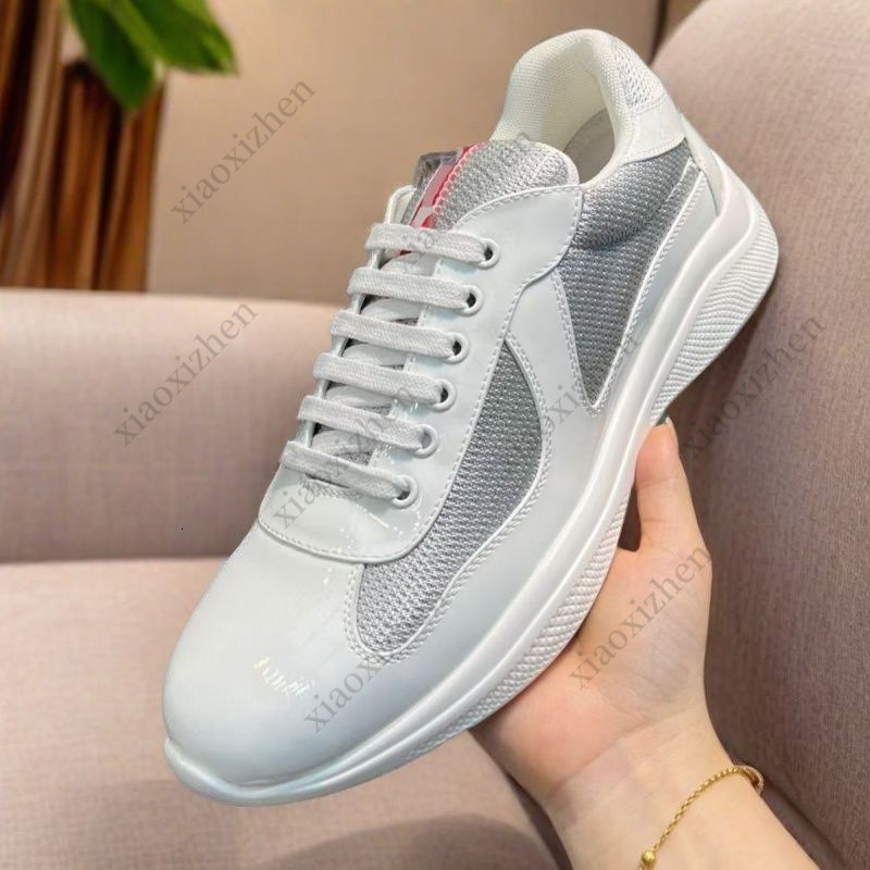 High-End Couple Fashion Men's designer shoes Casual Sports Sneakers Low-Top Breathable White Shoes Patent Leather Men's Shoes Women's s