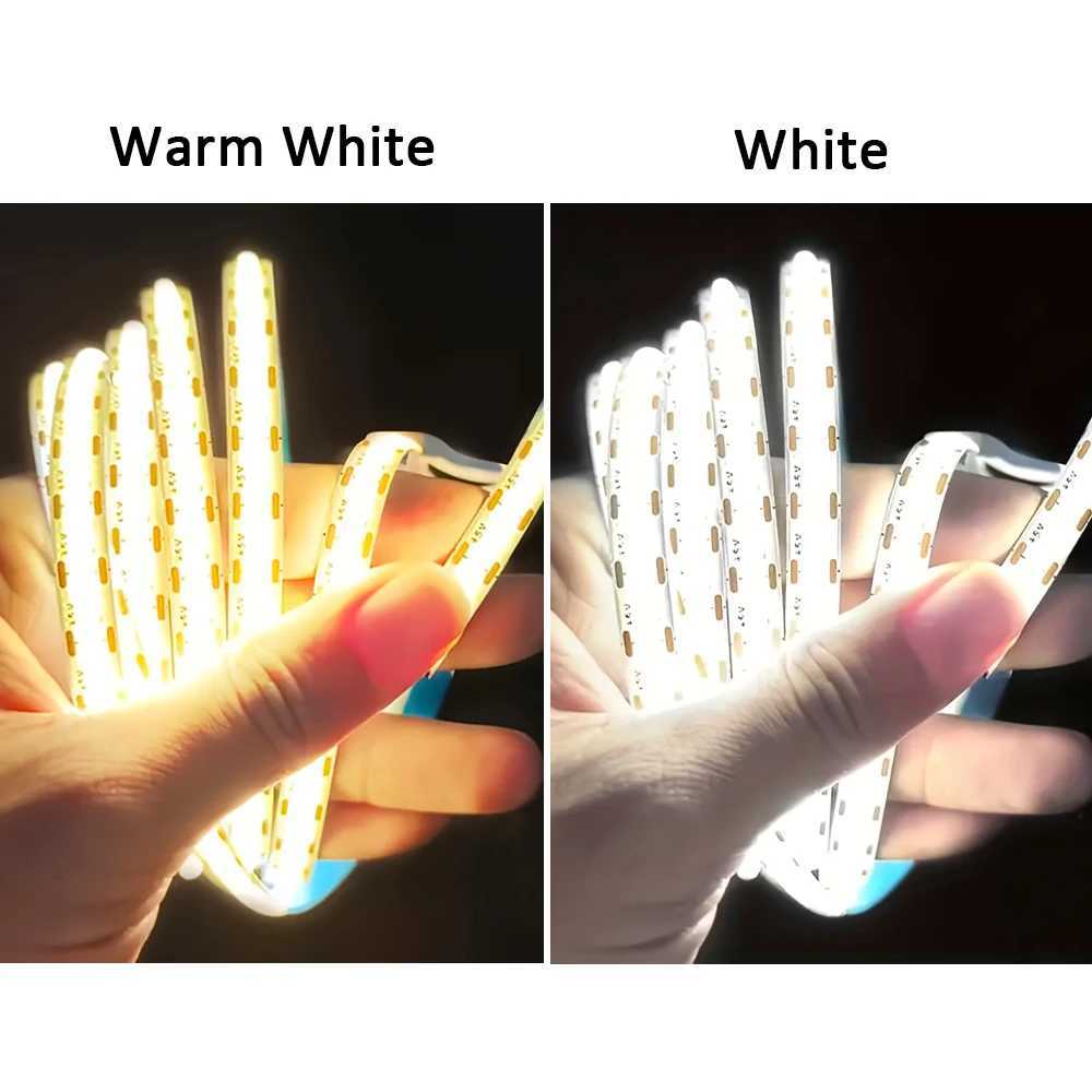 Motion Sensor LED Lights Strip Battery Powered 320 LEDs/m COB LED Strip Lights for Stair Bedroom Closet Under Cabinet Lighting W250701