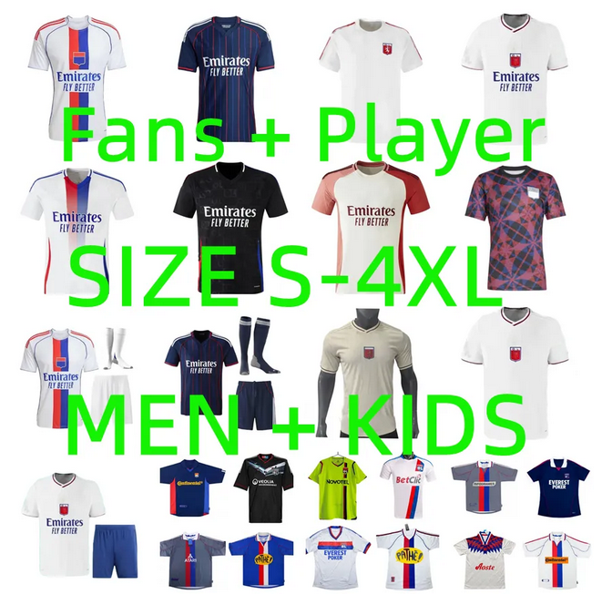 24 25 26 Maillot de foot lyon Soccer JerseyS TETE OL AOUAR Lyonnais MIKAUTADZE FOFANA CAQUERET TOLISSO 2024 2025 2026 football shirts TRAORE man kids kits equipment
