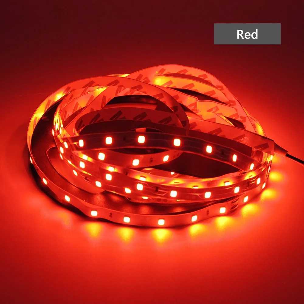 Red 5V USB Charging LED Strip Lights Tape for Smart TV Backlight for Gaming Room Decoration Home Bedroom Room Decor Lighting Lamp W250701