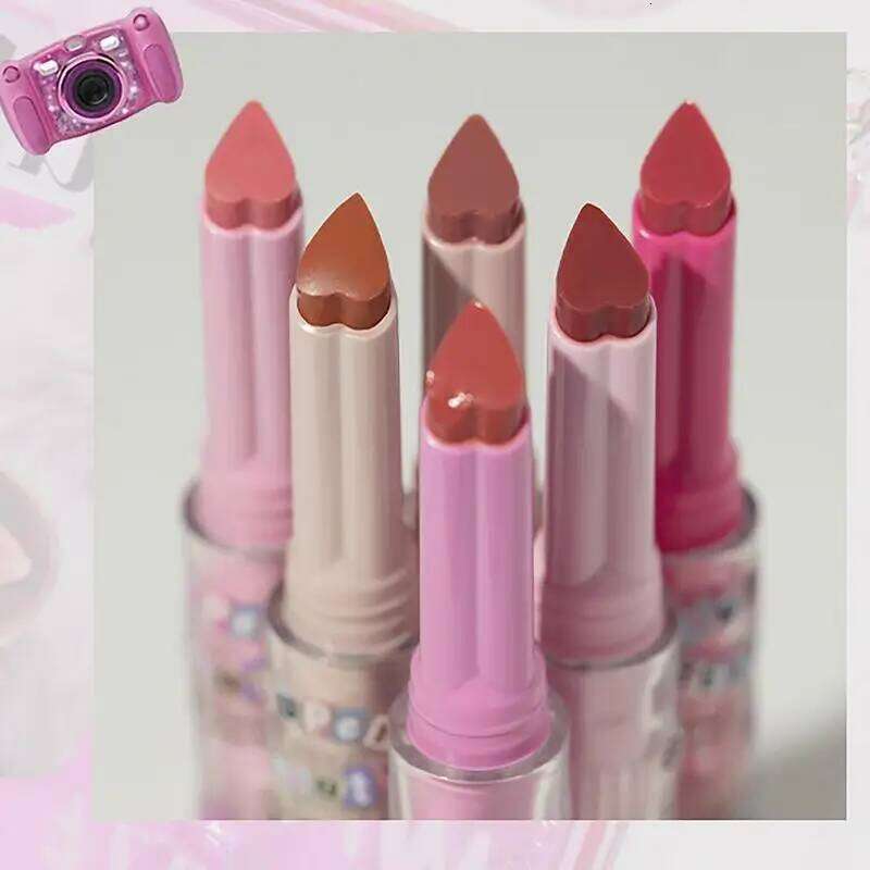 1pcs Flortte Love Shape Lipstick Flower Jelly Water Gloss Clear Light Hydrating Lip Tints Non-stick Cup Korea Cosmetic X250702