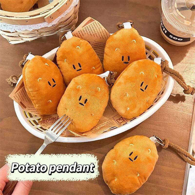 Cute Smile Vegetable Fruit Car Interior Student Backpack Hanging Decor Potato Scallion Cabbage Pendant Keychain Free shipping