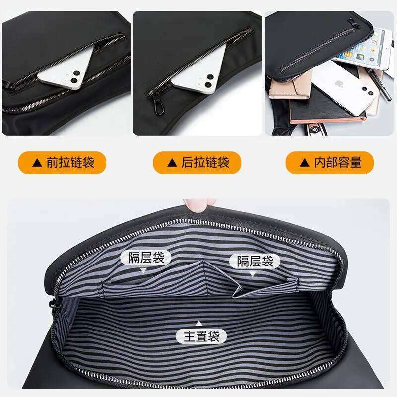 Messenger Nylon Waterpro Of Oxford Cloth Shoulder Casual Men Backpack Small Bag Business Briefcase Black Outdoor Sports Brand