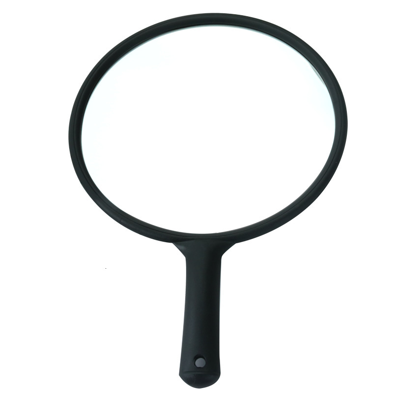 Beauty Salon Back HD Large Dwe74 Handheld Hairdressing Round Handle Makeup Mirror