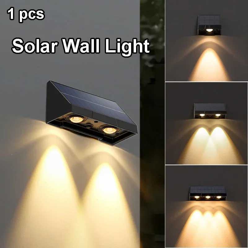 Solar Wall Light Outdoor Porch Lights Illumination Waterproof LED Lamp Bulb Automatic Lighting at Night for Garden Yard Balcony XJ250624