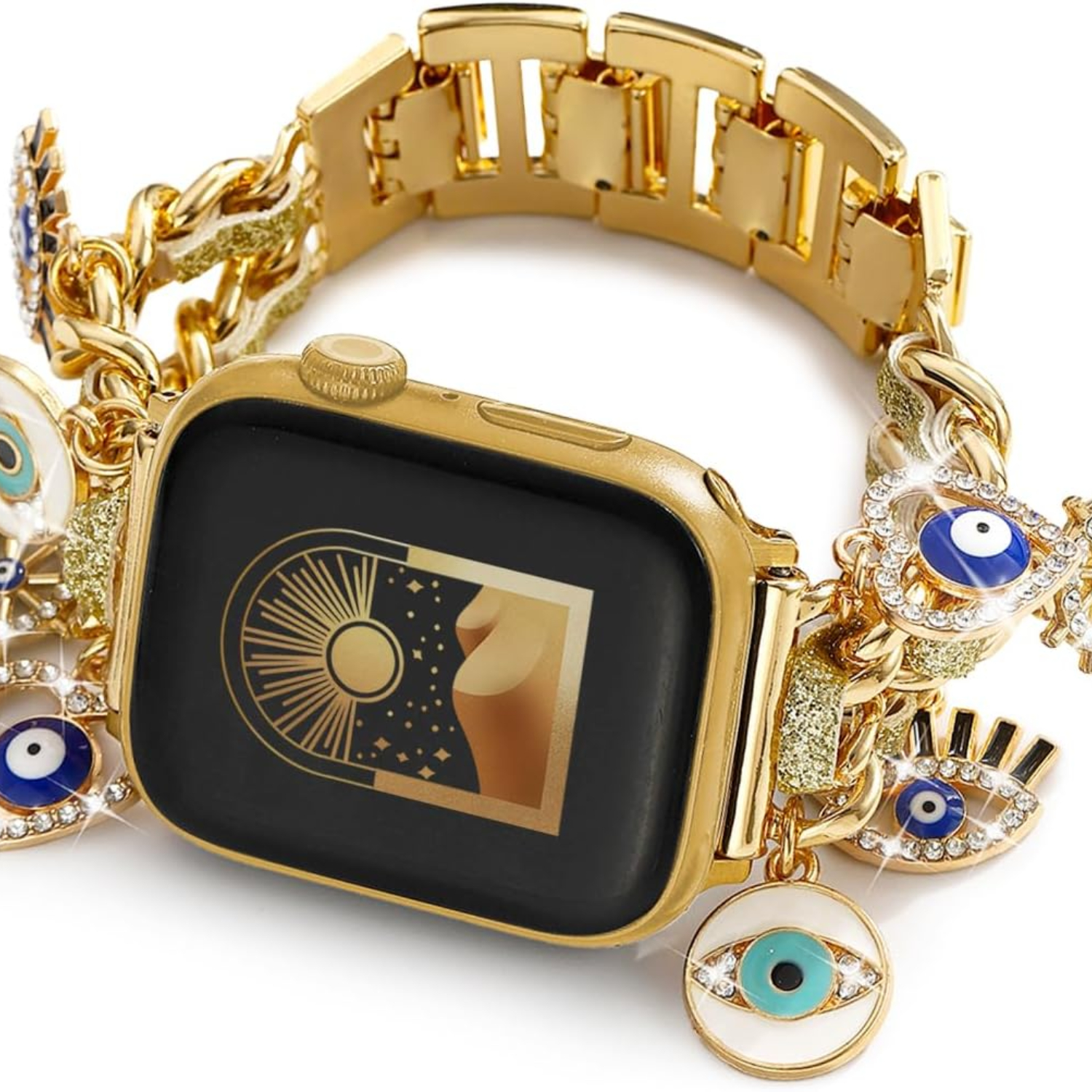 Women's Luxury Bling Metal Strap for Apple Watch 42mm,44mm,45mm,46mm,49mm, Compatible with Series SE/1 2 3