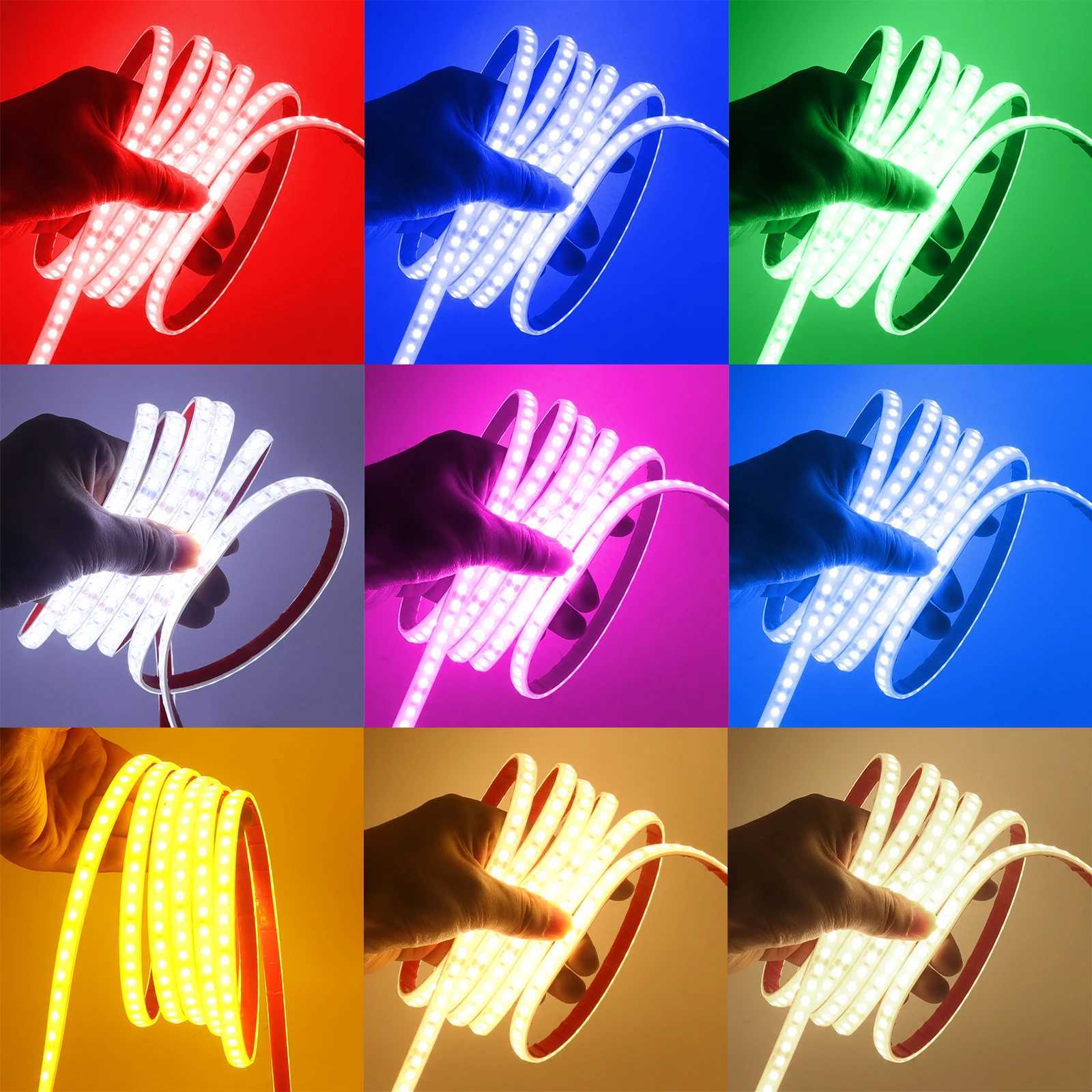 Solar LED Strip Lights Outdoor IP68 Waterproof DC 24V White/Red/Green/Blue/Yellow/Pink 1M-10M Garden Courtyard Decoration Light W250701