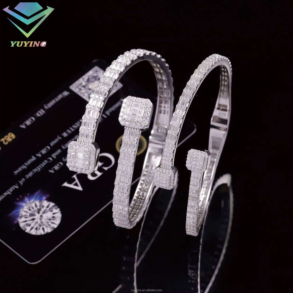 Yu Ying New Product Passes Testing Long Stick Mo Stone S Pure Sier Unisex Bracelet Jewelry