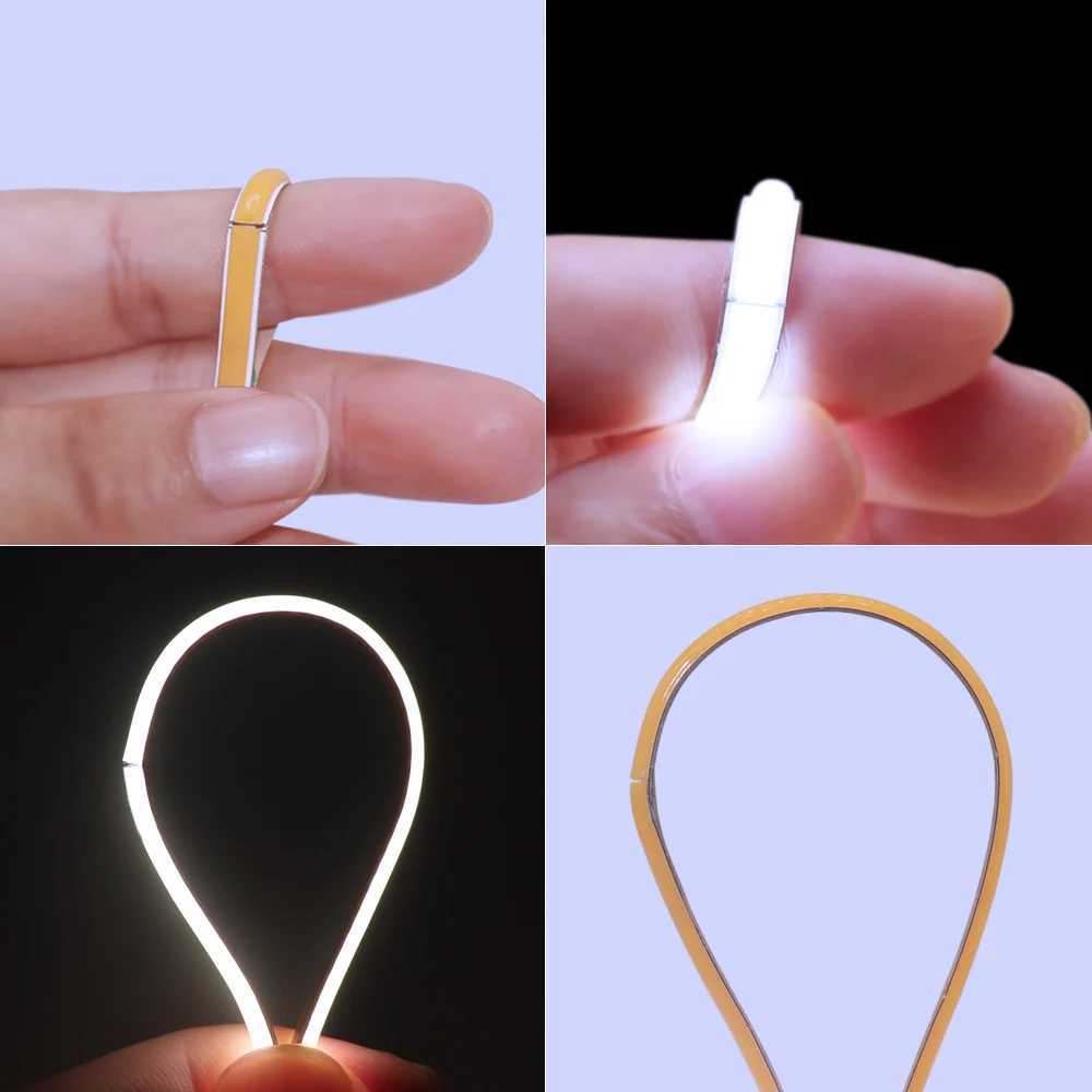 4mm Narrow COB LED Strip Lights for Car Wall Room Decoration 12V 24V 480LED Warm Cool White Tape Light Bar 5000K Ribbon Dimmable W250701