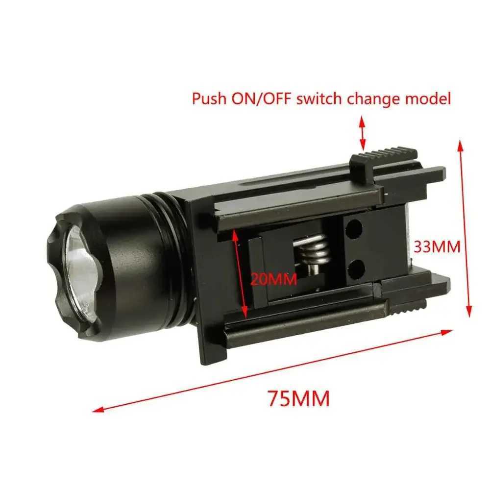 Tactical Airsoft Weapons Handgun Flashlight LED Glock 17 19 Gun Scout Light Torch MLOK with 20mm Picatinny Rail MountXJ250701