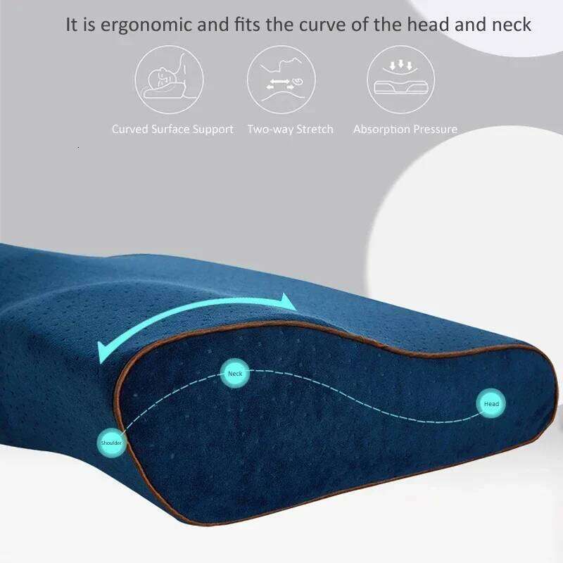 Summer Gel Orthopedic Memory Foam Pillow Slow Rebound Comfy Sleeping Butterfly Shaped Pillows Neck Support Cervical Breathable