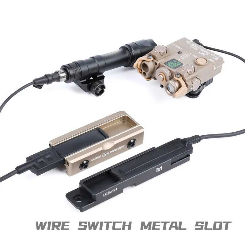 Mlok Keymod Rail Mount Surefir M600 M300 Airsoft Weapon Scout Light Flashlight DBAL ST07 Pressure Pad Switch Airsoft AccessoriesXJ250701