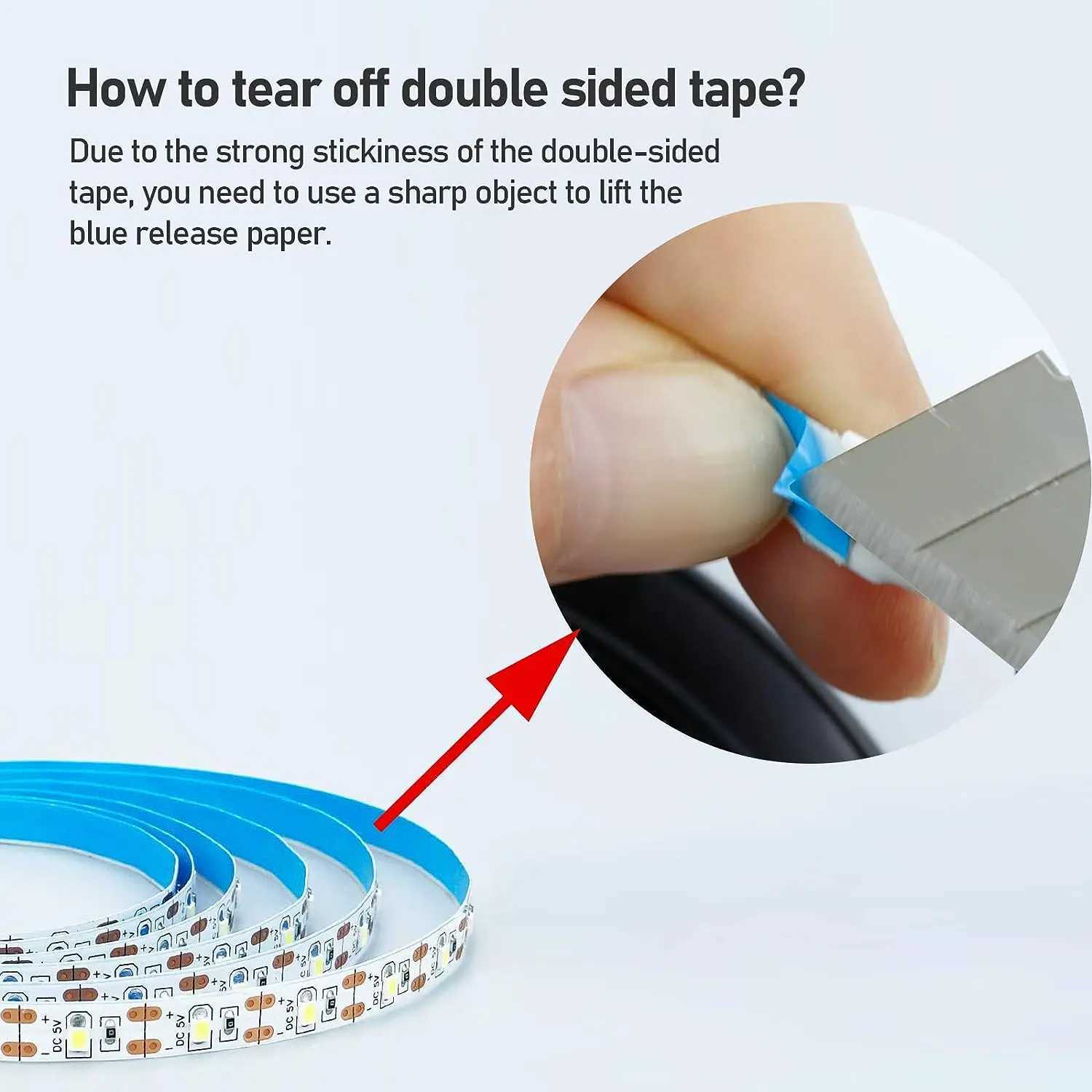 DC 5V USB LED Strips 2835 White Warm White LED Strip Light TV Background Lighting Tape Home Decor Lamp 1- 5m LED String Light W250701