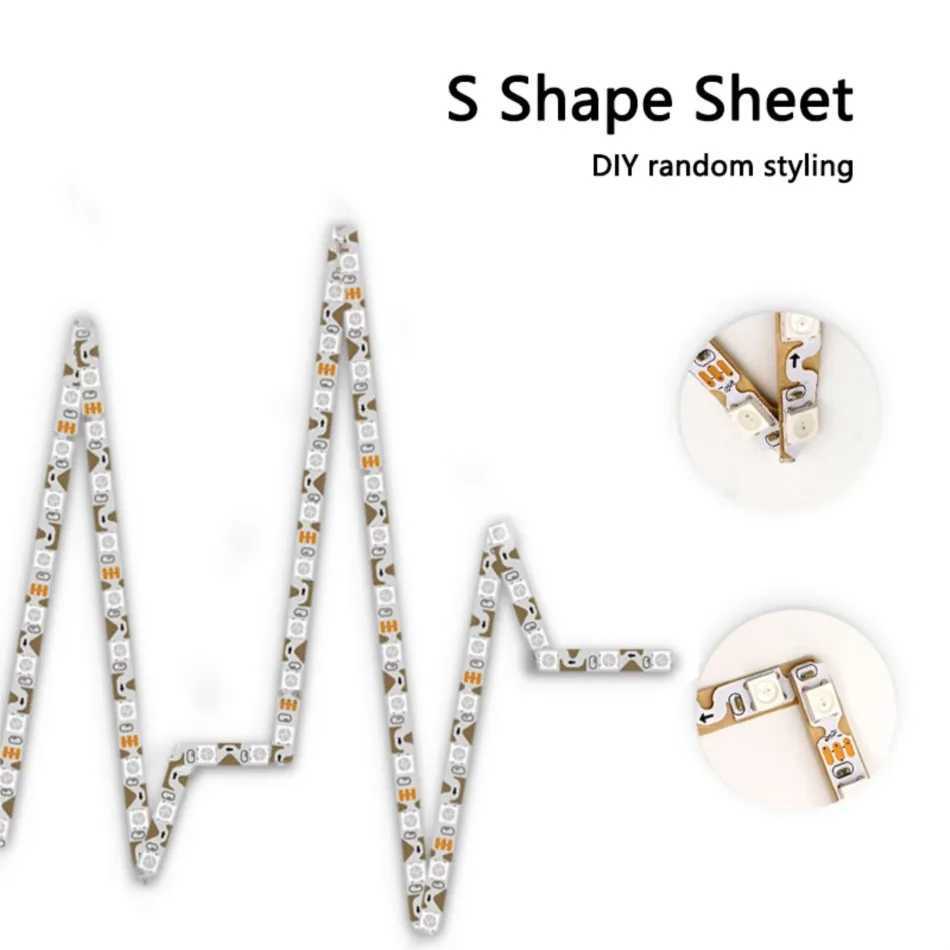 5M Narrow 6mm WS2812B DC 5V FPC S-Type 60 Leds/m SMD 5050 RGB Pixel IC Bendable Individually Addressable LED Strip Light Tape W250701