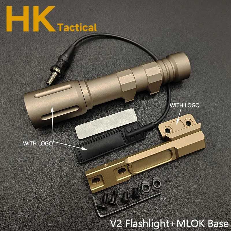 Tacitcal Metal plhV2 Gun Light Flashlight 1000 Lumen Scout Light M300 M600 M600B M300A Airsoft Hunting Rifle Weapon Lamp XJ250701