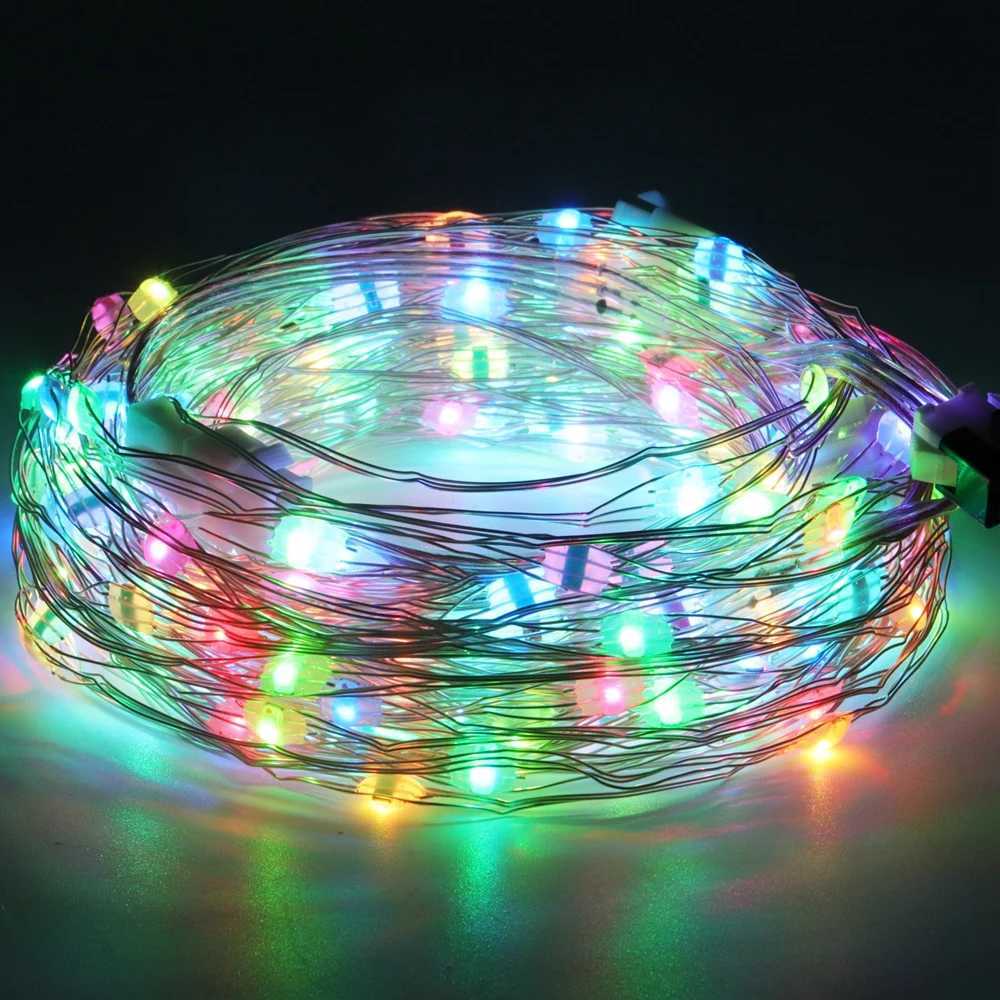 WS2812B RGBIC LED Noel Ik Dize Parti Iklar Doum Gn Dekorasyon Dreamcolor erit Adreslenebilir Bireysel IC DC5V W250701