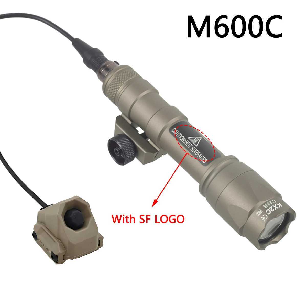 Surefire M300 M600 Flashlight With AXON Dual Function Remote Pressure Switch 20mm Rail Rifle Airsoft M600C Weapon Scout Light XJ250701