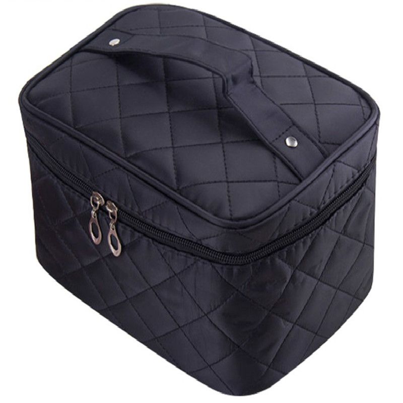 Cosmetic Box Female Quilted Professional Cosmetic Bag Women's Large Capacity Storage Handbag Travel Toiletry Makeup Bag