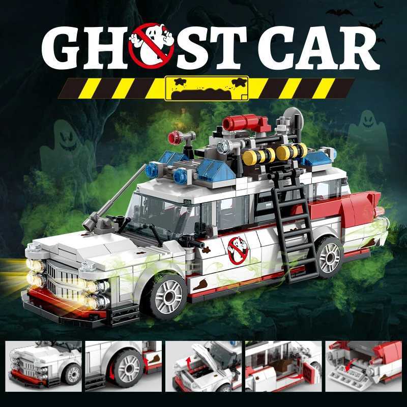 Creative Ghostbusters ECTO-1 Vehicle Technical Building Blocks Racing Car Model Car Assembly Bricks Toys for Kids Adult gifts Y250701