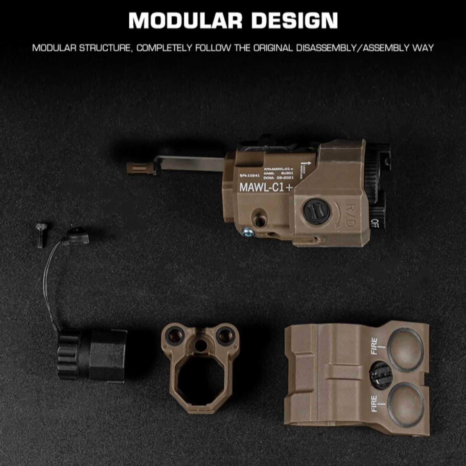 Battery Case MAWLC1 Style for CR123/AAA/AA Dummy Aiming Device Waterproof Stored Box for Airsoft Cosplay Ornament OutdoorXJ250701