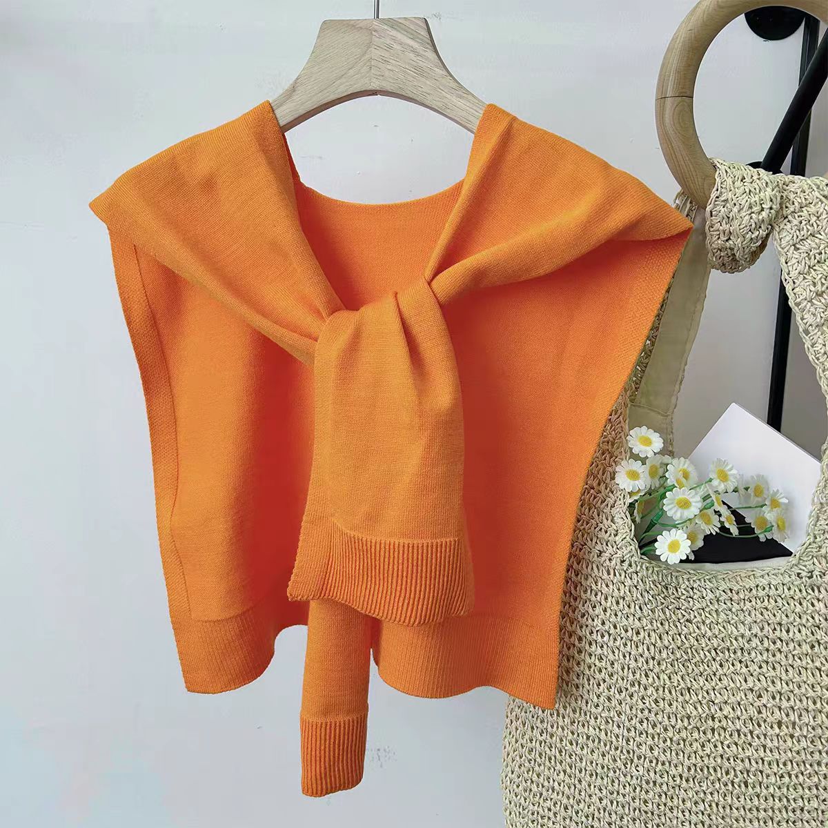 K1208 2025 new fashion high-end casual versatile shawl outerwear women's spring and summer thin air-conditioned room knitted shawl