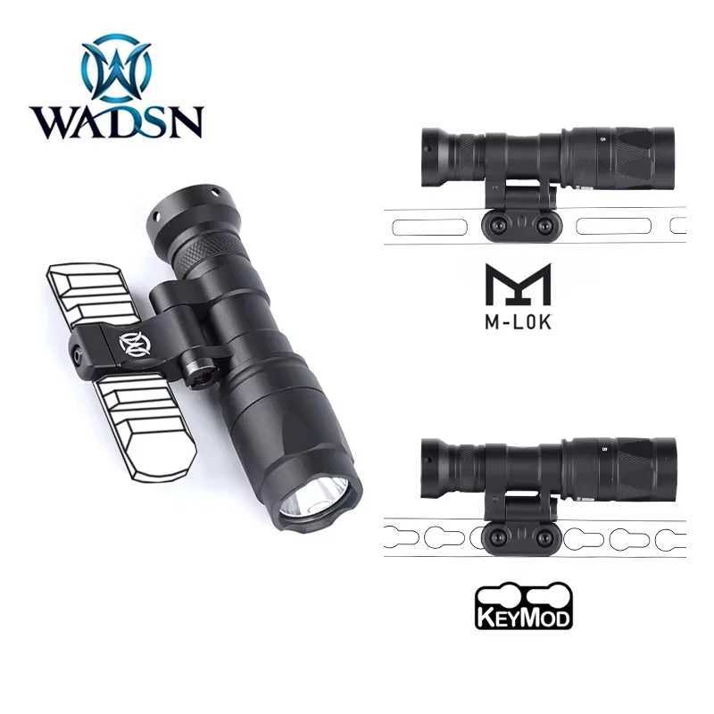 WADSN Airsoft M600 M300 Surefir Tactical Flashlight M640 M340 Weapon Light Rail Rotating Base Fit M-Lok Keymod Rail Mount XJ250701