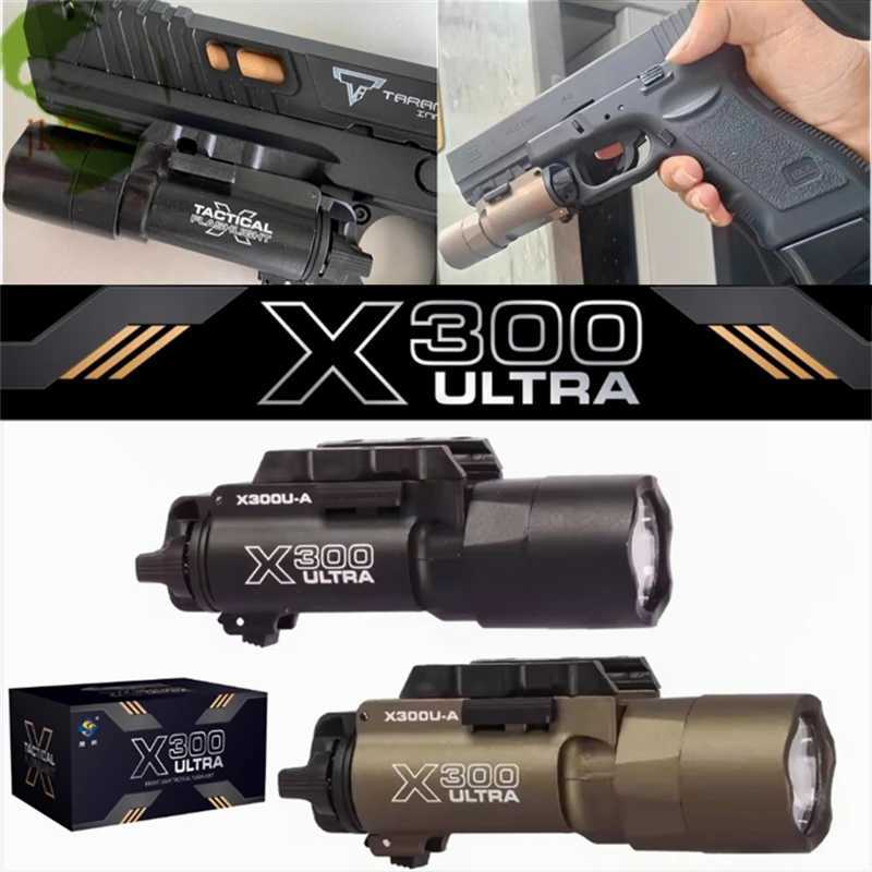 Tactical SF X300 Ultra Pistol Gun Light X300U 500 Lumens High Output Weapon Flashlight Fit 20mm Picatinny Weaver RailXJ250701