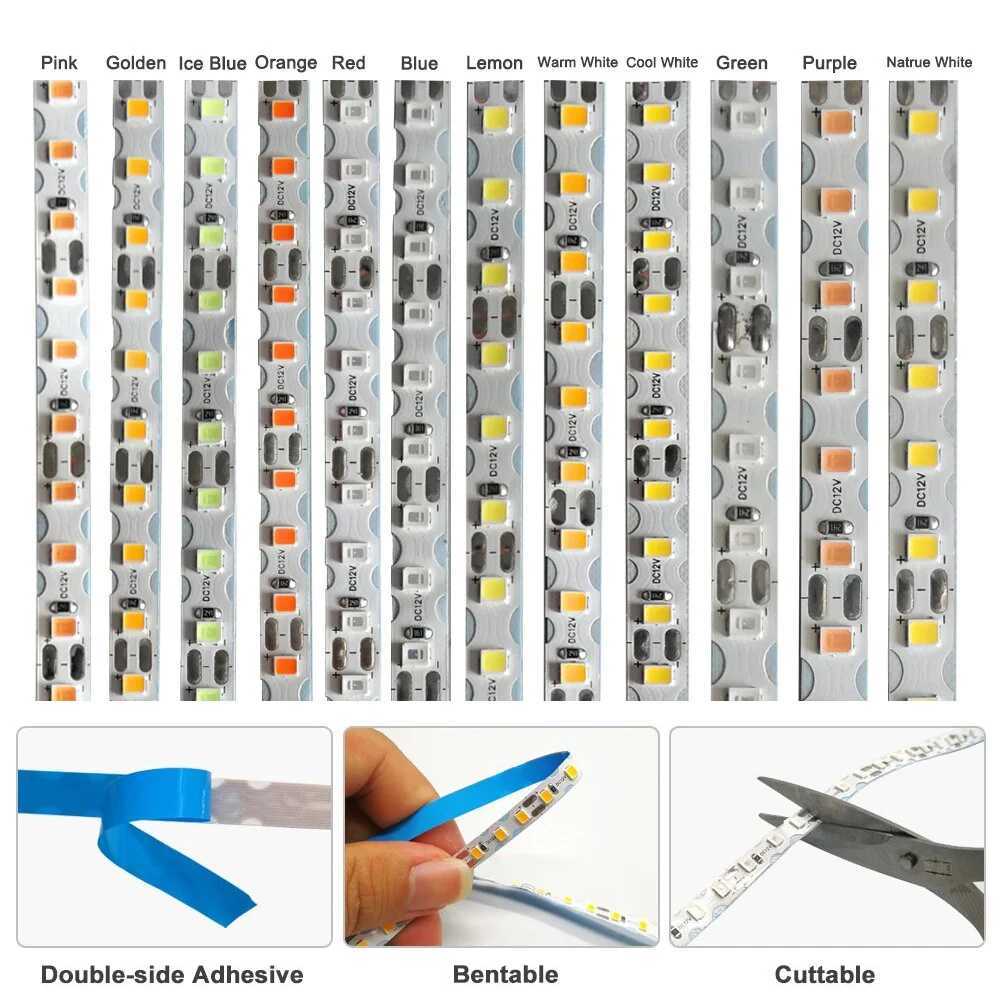 6mm 8mm Separate Silicone Neon with DC12V SMD2835 120Led/m S Shape LED Strip Light Waterproof Flexible Silicon Tube Bar DIY Sign W250701