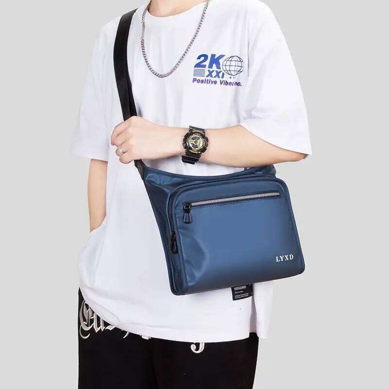 Messenger Nylon Waterpro Of Oxford Cloth Shoulder Casual Men Backpack Small Bag Business Briefcase Black Outdoor Sports Brand
