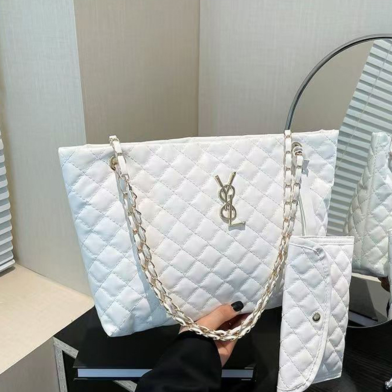 Large capacity designer bag Multiple colors to choose from women's shoulder bag oversized shopping tote bag solid color diamond