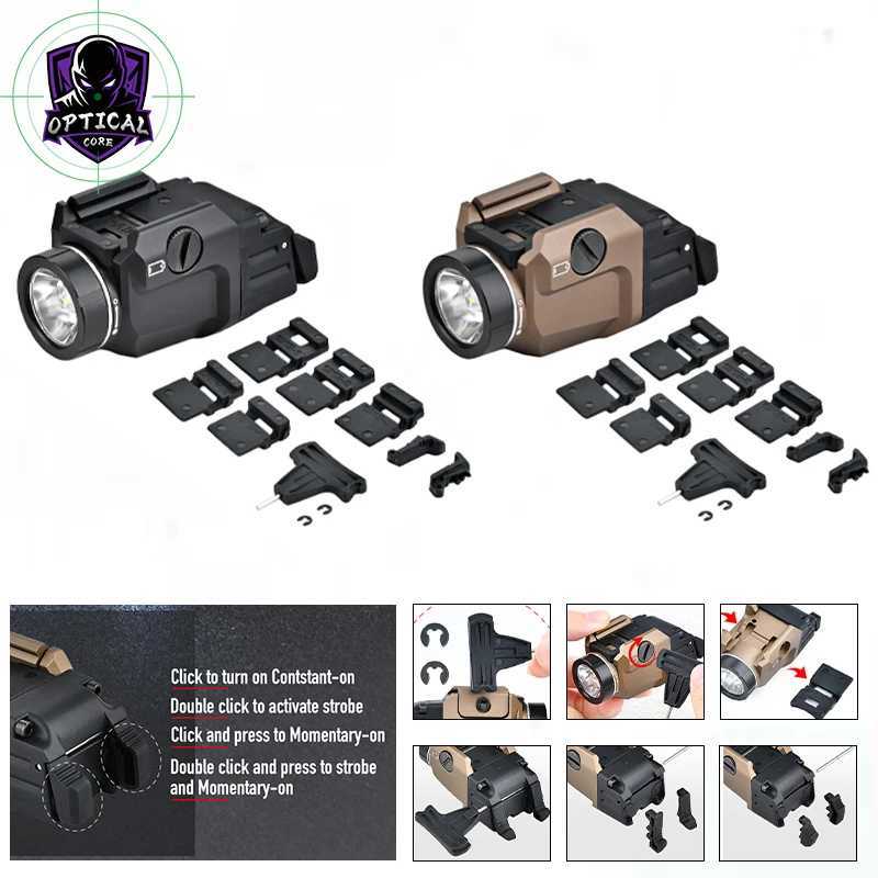 Tactical TL-7A Ultra Scout Flashlight High Power 800LM White LED Strobe Light Pistol Lamp TL 7A Weapon Light Hanging FlashlightXJ250701