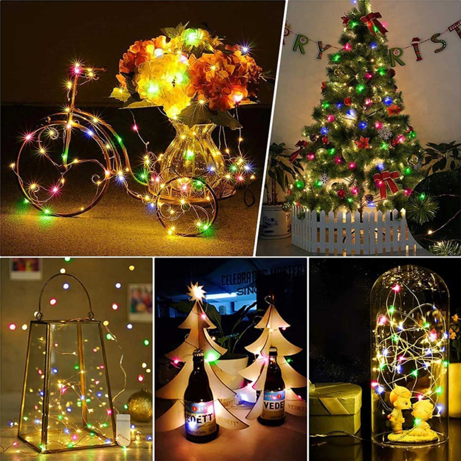 200M/100M/50M LED Light Strings Outdoor Waterproof Garden Wedding Decoration Christmas Copper Wire Garland Fairy Light 110V 220V 230V W250701