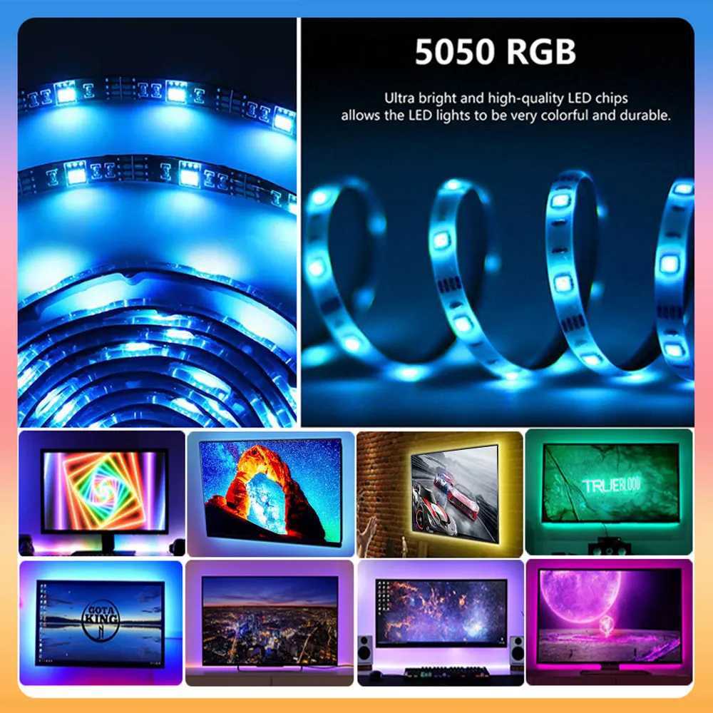 USB LED Strip Lights 5V TV Led Backlight Strip with Remote Diy Colors Lightings For 49/49/55/58 Inch TV Strip Decoration W250701