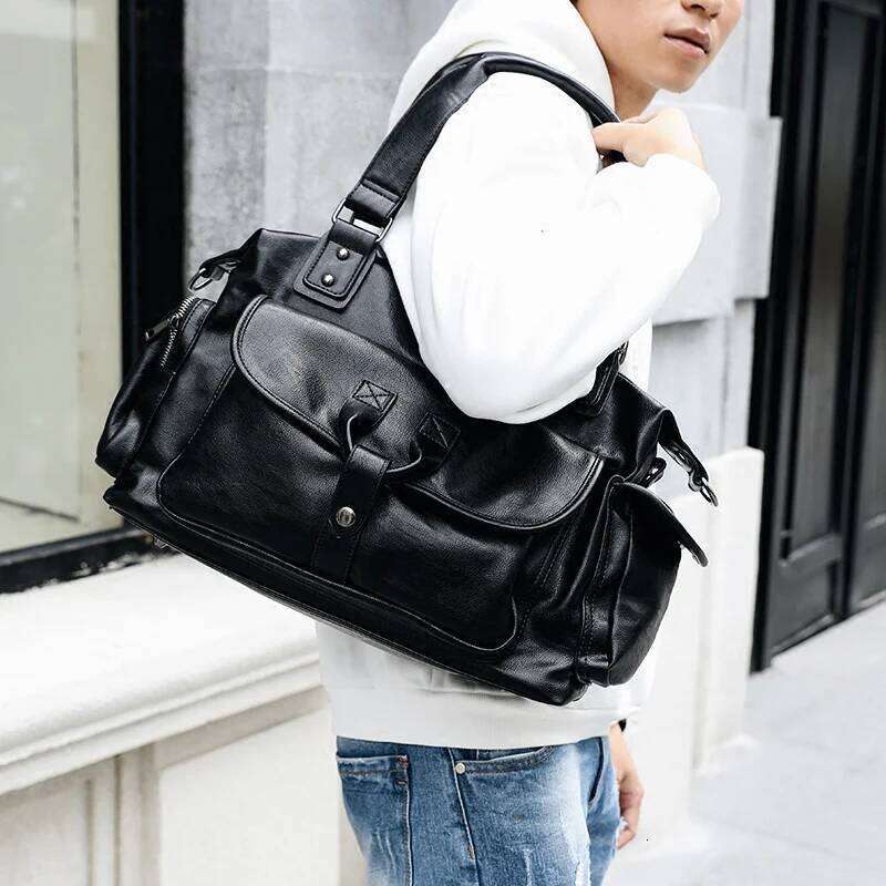 Business Men Large Capacity Brand Casual Black Travel Handbags Quality Man Shoulder Bags High capacity