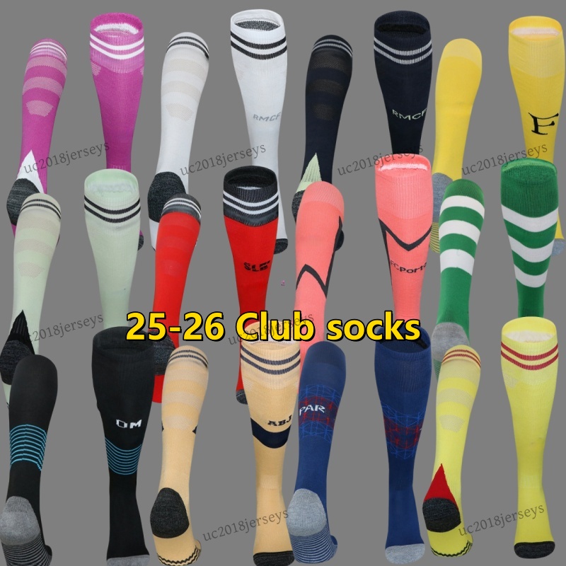 2025 2026 Soccer Socks adult Kids children Mexico RealMadrids Knee High Thick team Portuguese Frhome away third football Sports wear national