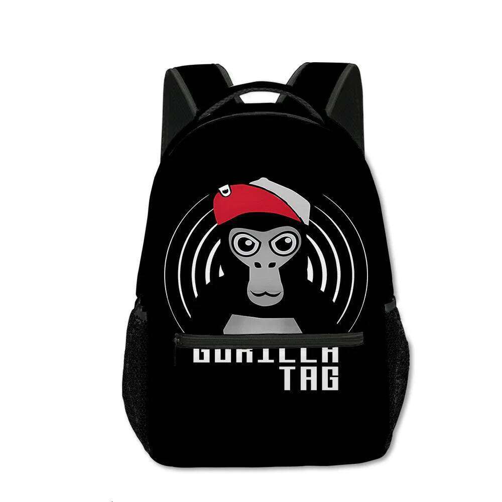 Novelty Cool Gorilla tag student Bookbag Notebook 3D Print Oxford Waterproof Boys/Girls Travel Backpacks