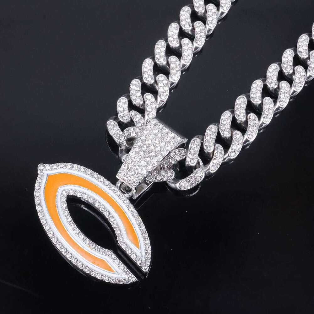 New Fashion Oil Paint Letter C Pendant Necklace Alloy Inlaid Dia Men's Personality Punk Style Chain Jewelry b17